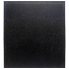 Large Black Minimalist Abstract Oil Painting by Gerald Campbell