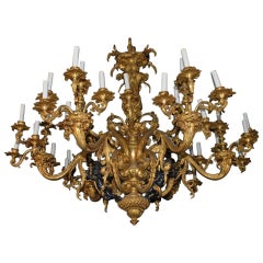 Incredible French Palatial Solid Bronze Chandelier