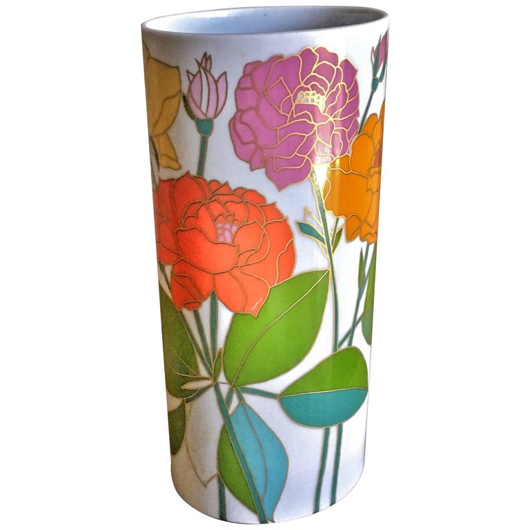 Rosenthal Flower Porcelain Vase At 1stdibs