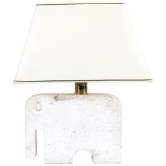 Travertine Elephant Lamp by Fili Mannelli