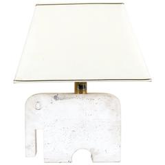 Travertine Elephant Lamp by Fili Mannelli