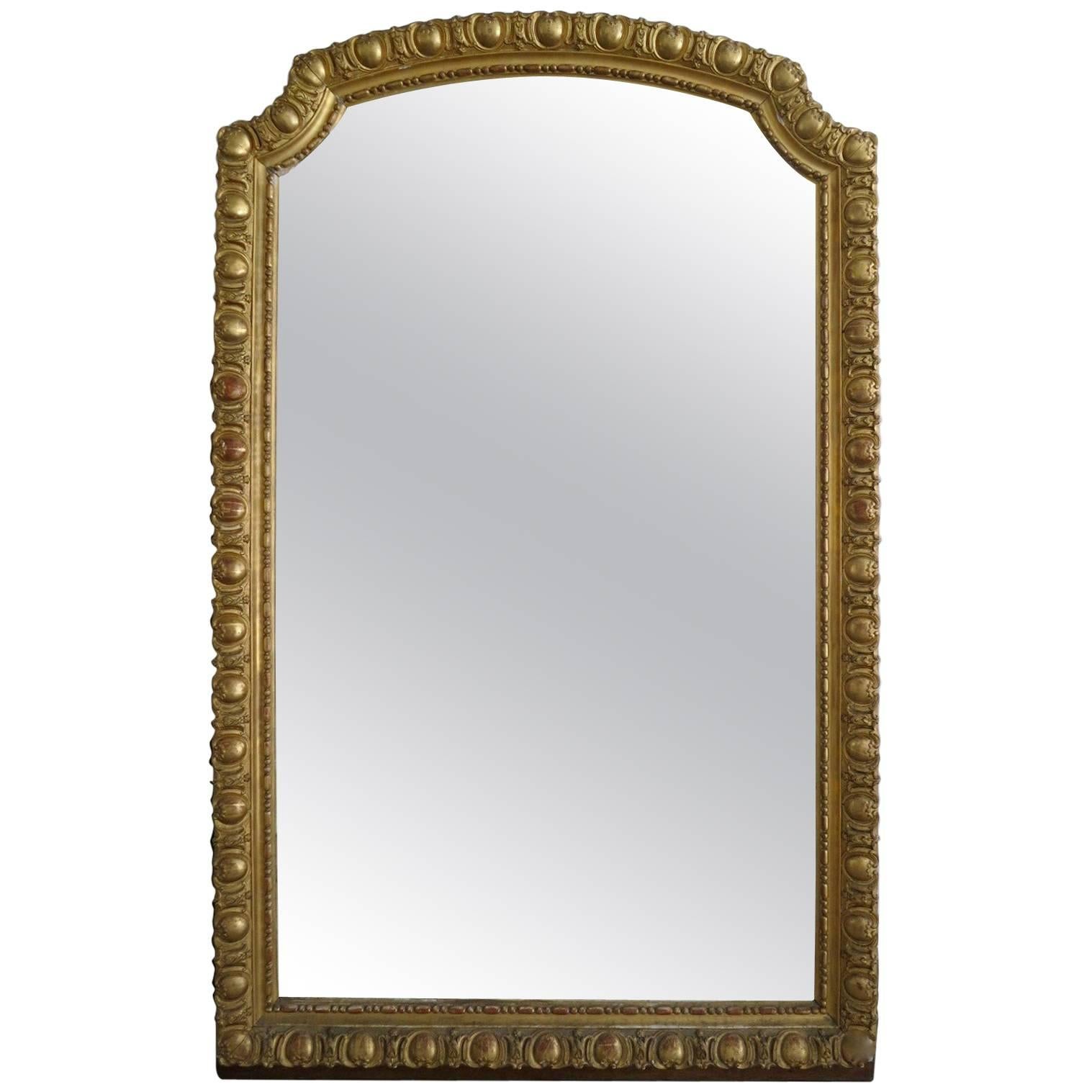 Very Large Antique French Gold Gilt Mirror