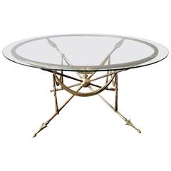 Circular French Brass Cocktail Table 7
