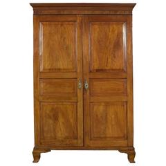 Antique George III Mahogany Channel Islands Wardrobe