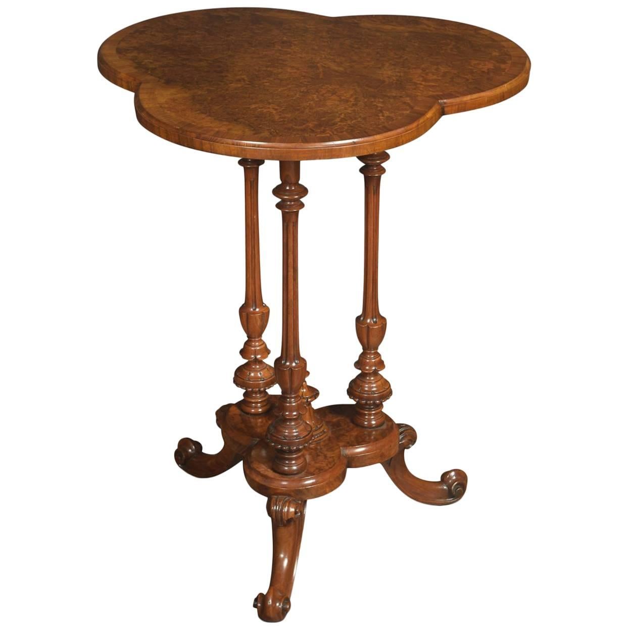 Victorian Burr Walnut Tripod Table