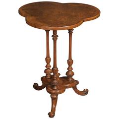 Victorian Burr Walnut Tripod Table