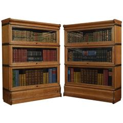 Pair of Globe Wernicke Three Section Bookcases