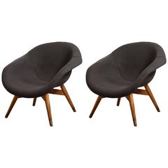 Set of Two Rare Easy Armchairs, 1950s 12