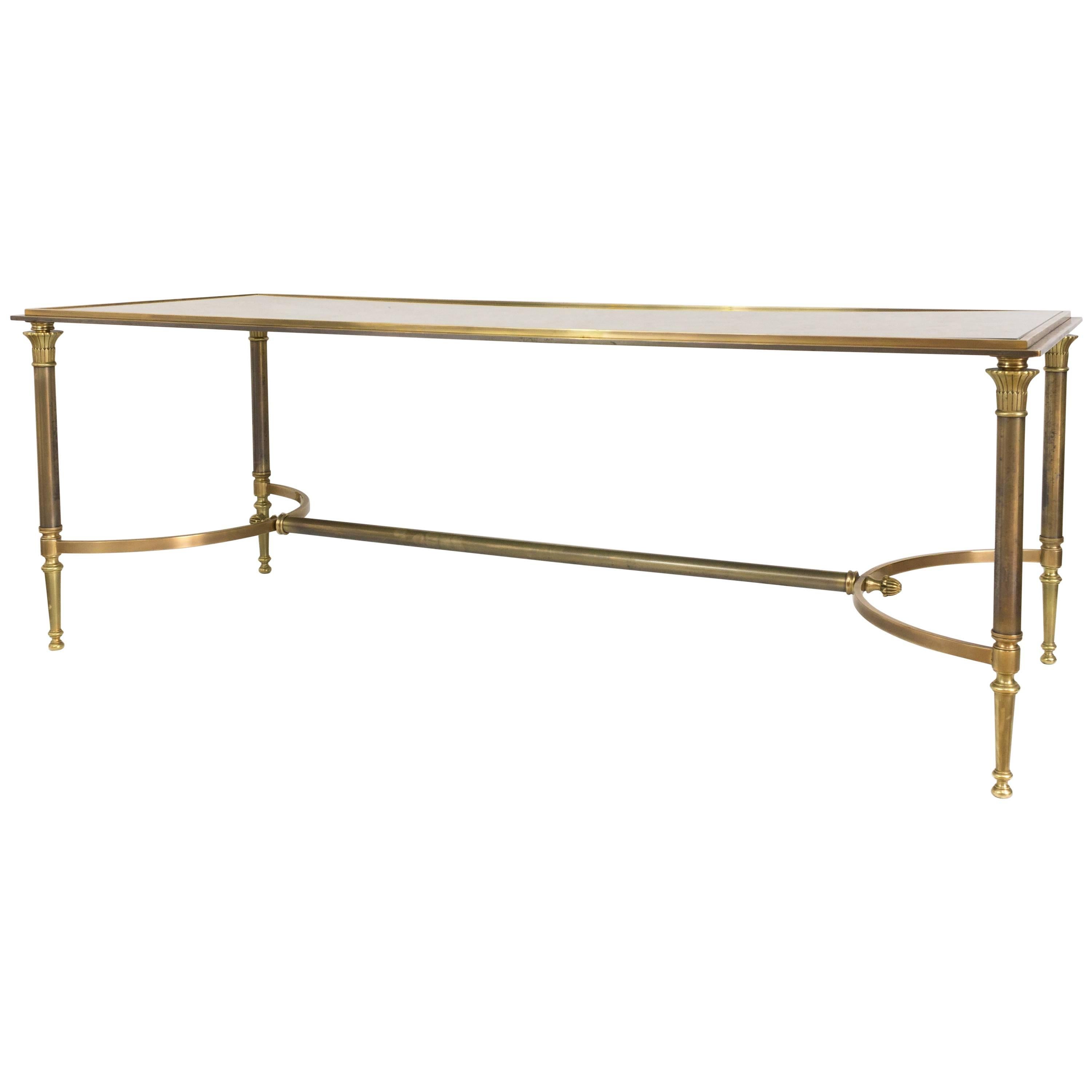 French Brass and Bronze Coffee Table