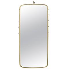 Large Italian Brass Framed Wall Mirror