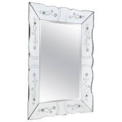 Vintage French Bevelled Edge Mirror 4