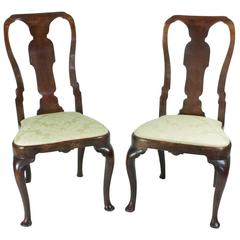 Pair of Walnut Side Chairs