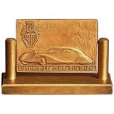 ""Automobile Club of Rhone", Art-déco-Bronze-Schreibtischzubehör, Talbot-Lago