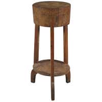 Industrial butcher block island