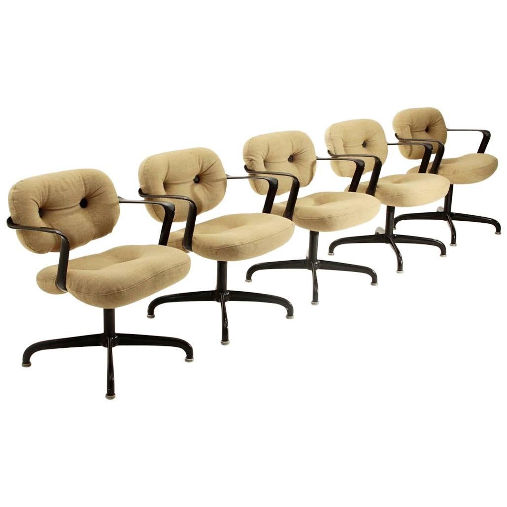 Five Model 2328 Chairs by Andrew Morrison 
Bruce Hannah for Knoll