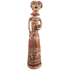 Tall Mid-20th Century Female Figure from Guerrero, Mexico 9