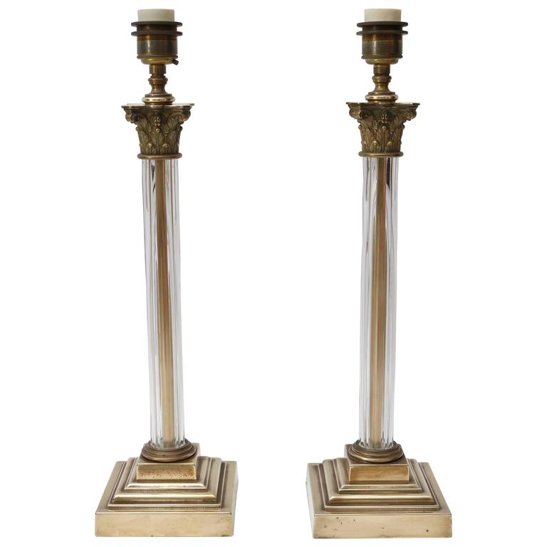 Pair of Forties Egyptian Revival Lamps at 1stdibs