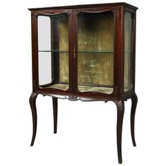 Antique French Style Mahogany R.J. Horner & Co. China Cabinet, circa 1900