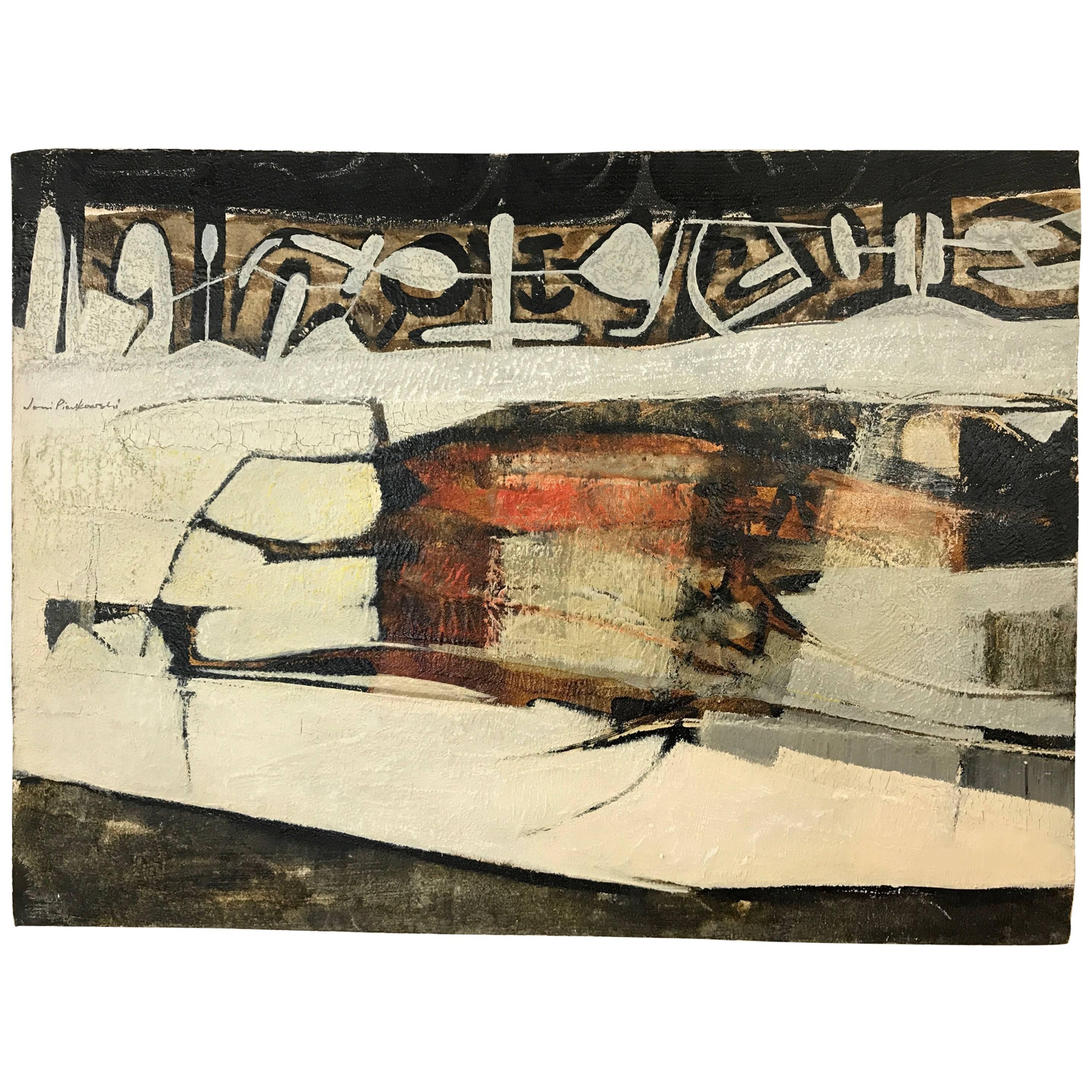 Joni Pienkowski “Untitled” Abstract Oil Painting, 1969