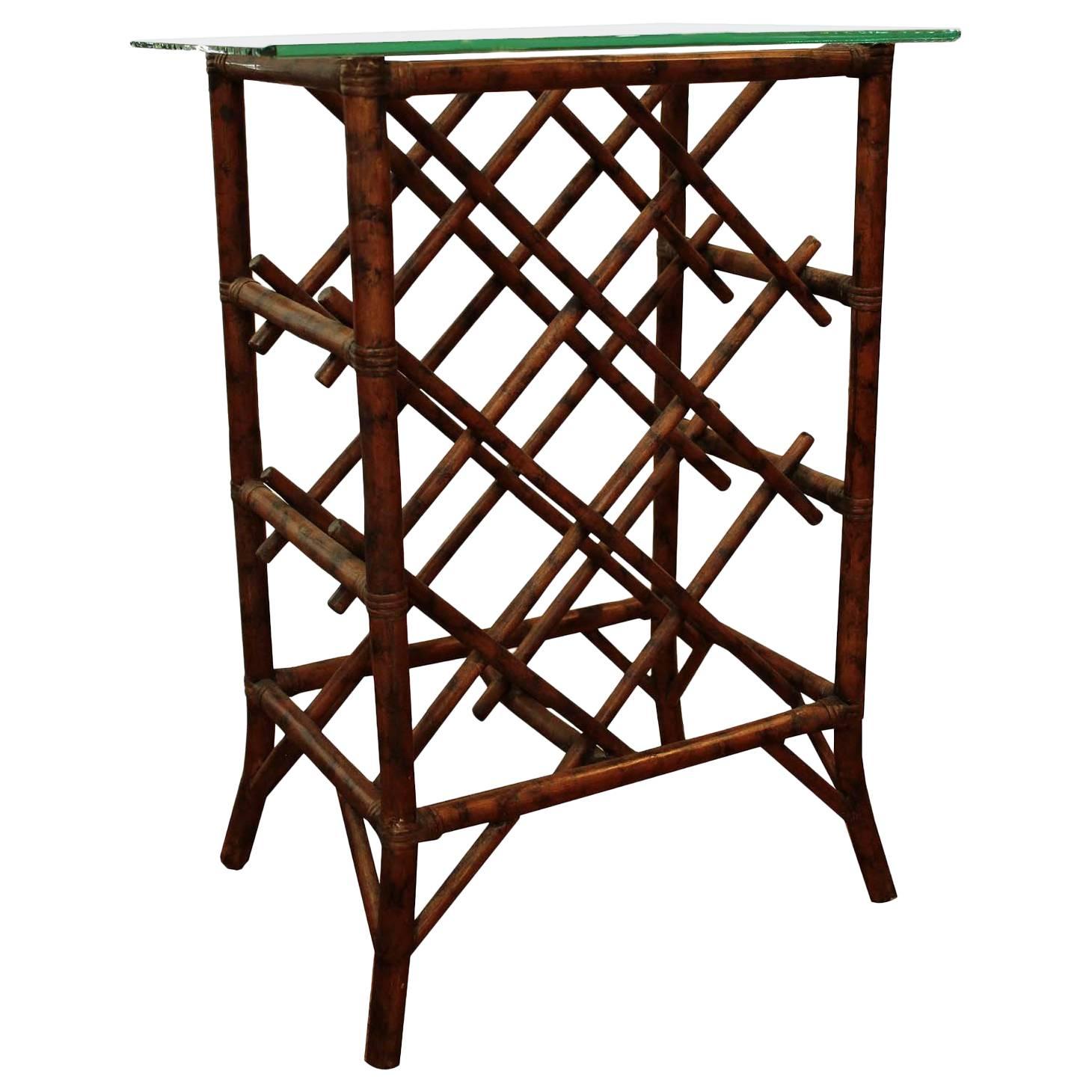 Antique Bamboo Wine Rack For Sale