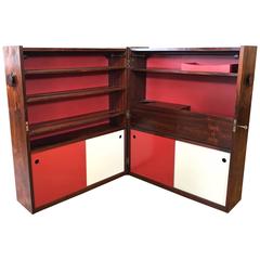 Rare Erik Buch for Dyrlund Transforming Rosewood Bar Cabinet