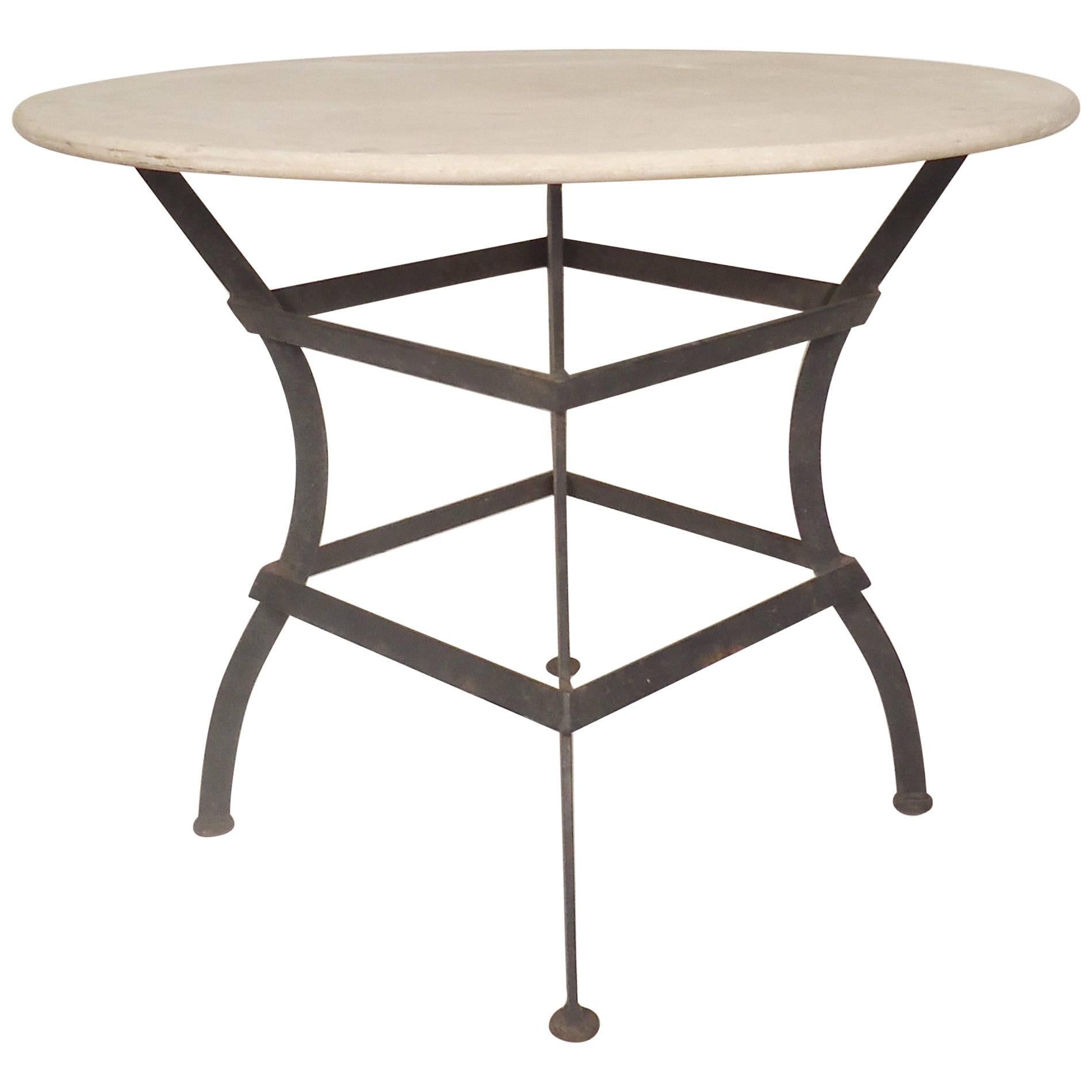 Round Stone Top Dining Table