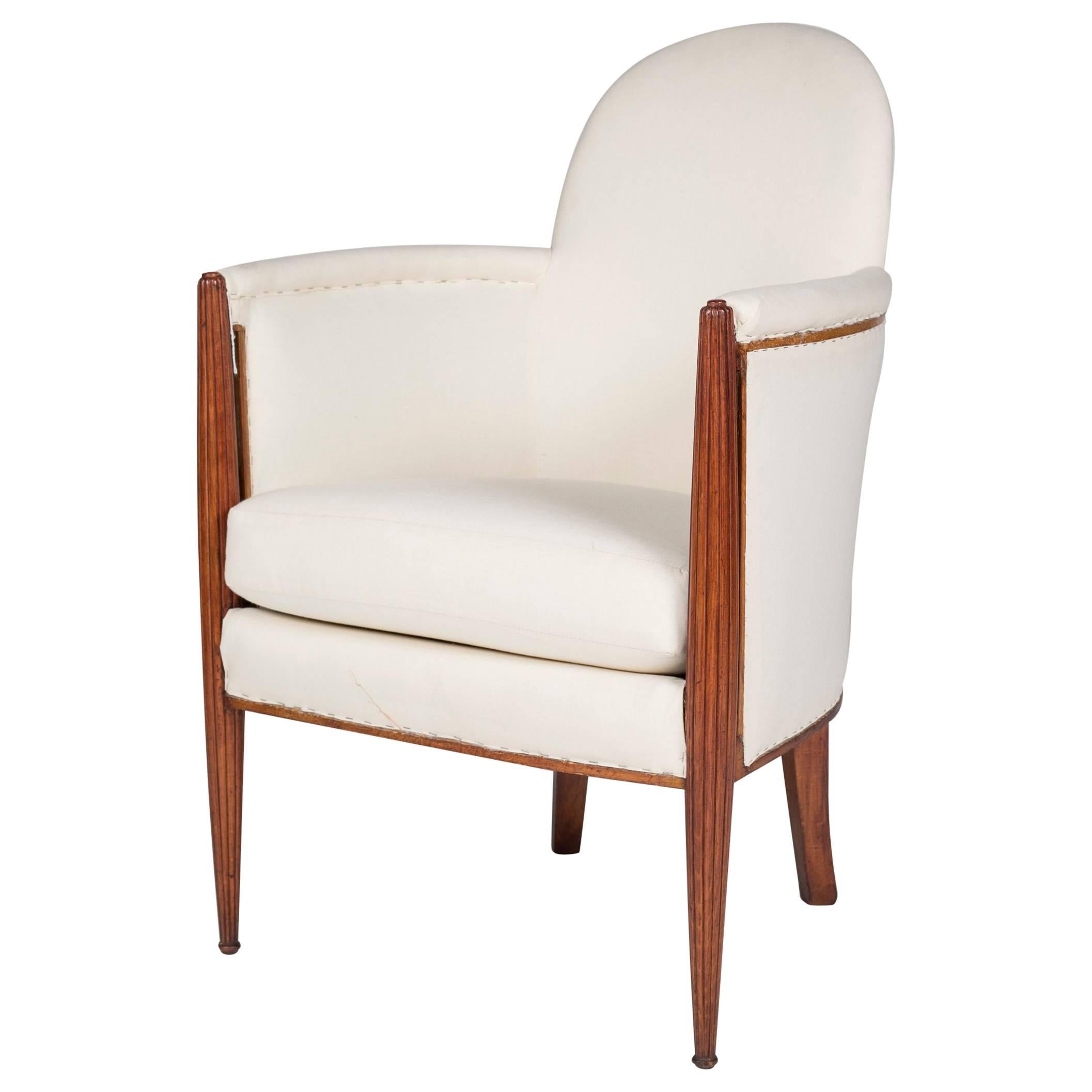 French Art Deco Reeded Armchair