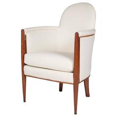 French Art Deco Reeded Armchair