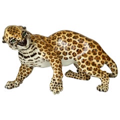 Nymphenburg Porcelain Hans Behrens Zola Leopard Figure Art Nouveau