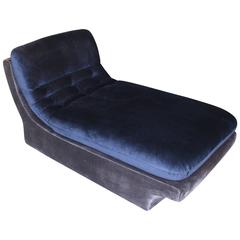 Style of Vladimir Kagan for Preview Chaise in New Calvin Klein Cotton Velvet 6