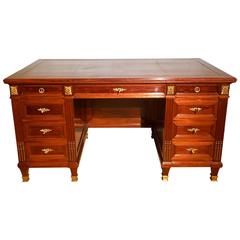 Napoleon III Mahogany Pedestal Desk 9