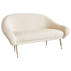 Sculptural Italian Settee