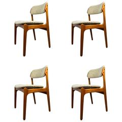 Danish Mid-Century Teak Dining Chairs OD-49 by Erik Buck for O.D. Møbler, 1960s