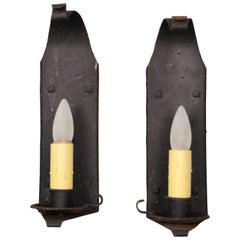 Pair of Monterey Period Simple Iron Sconces