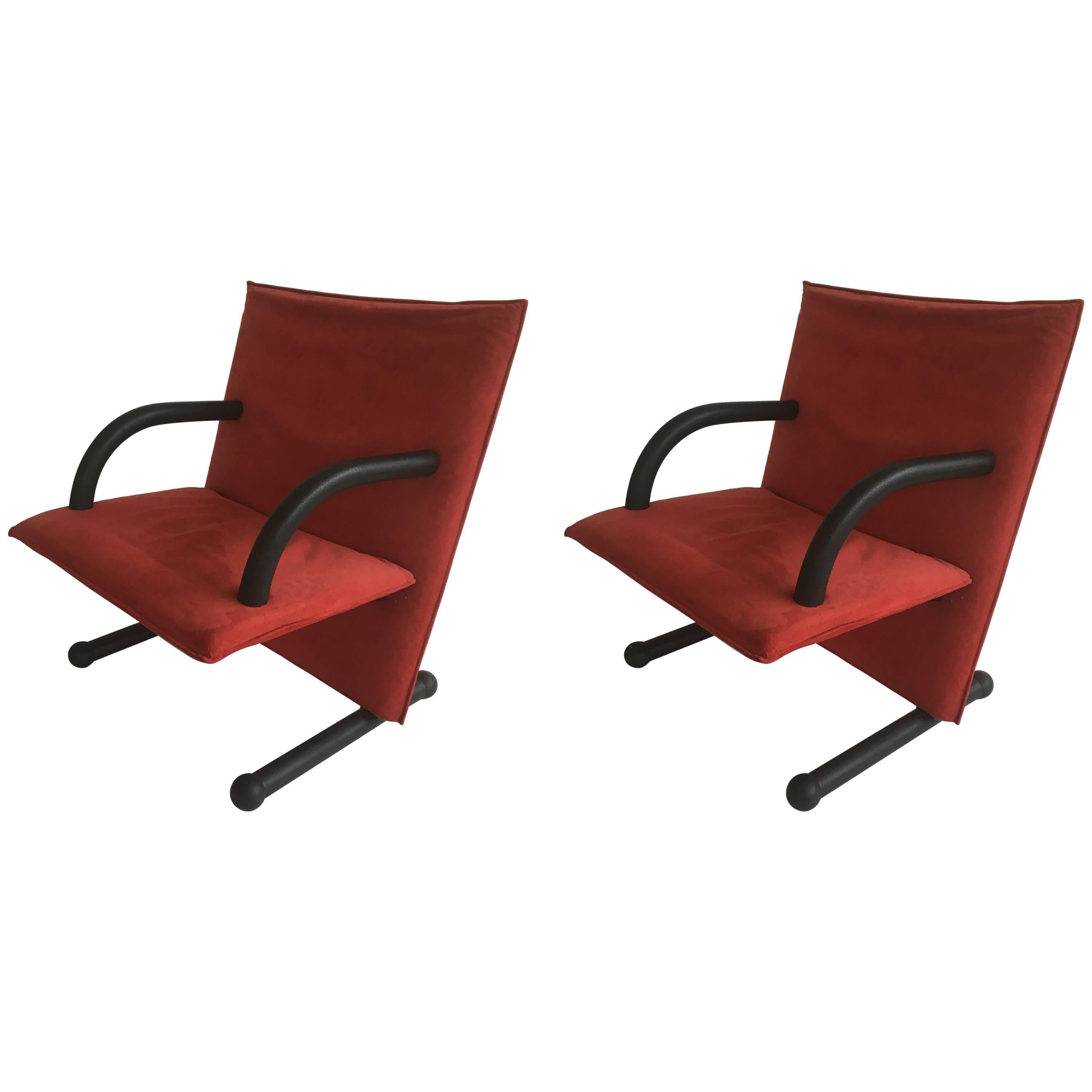 Pair of Two Arlfex T-Line Chairs, Burkhard Vogtherr, 1980s For Sale