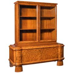 Fine Quality Walnut Art Deco Bookcase 11
