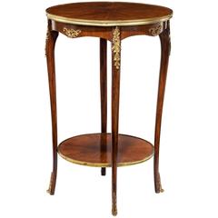 Antique Elegant Kingwood Two-Tier Occasional Table