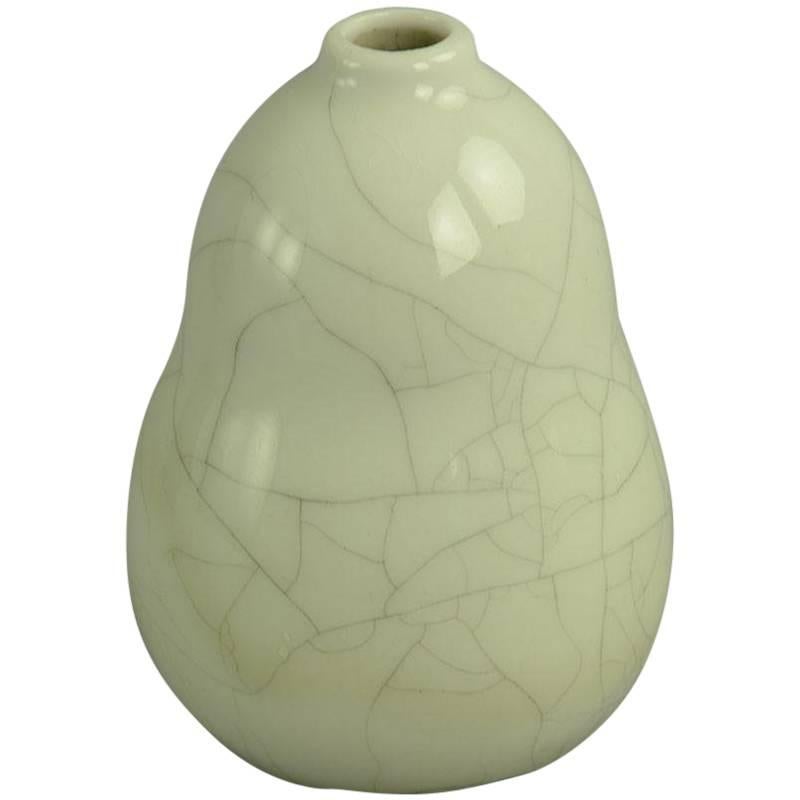 Vase with Crackle Glaze by Friedl Holzer Kjellberg for Arabia, Finland, 1960s For Sale