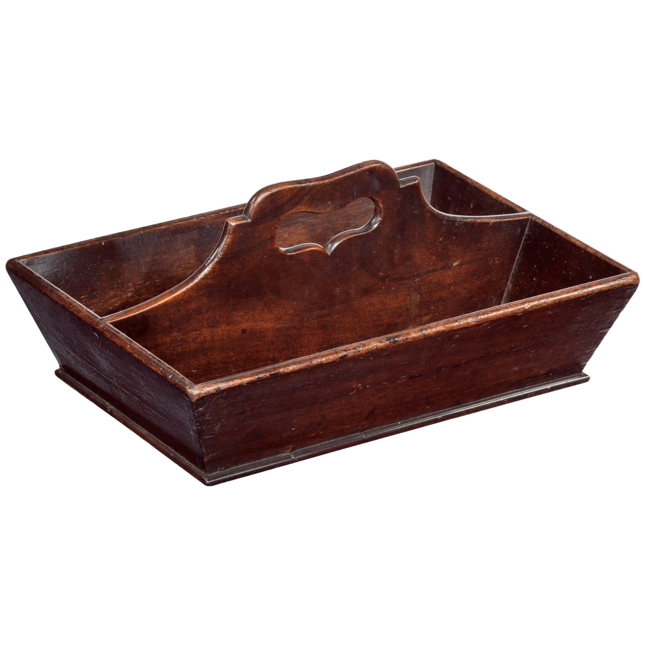 Fine Georgian Mahogany Cutlery Tray