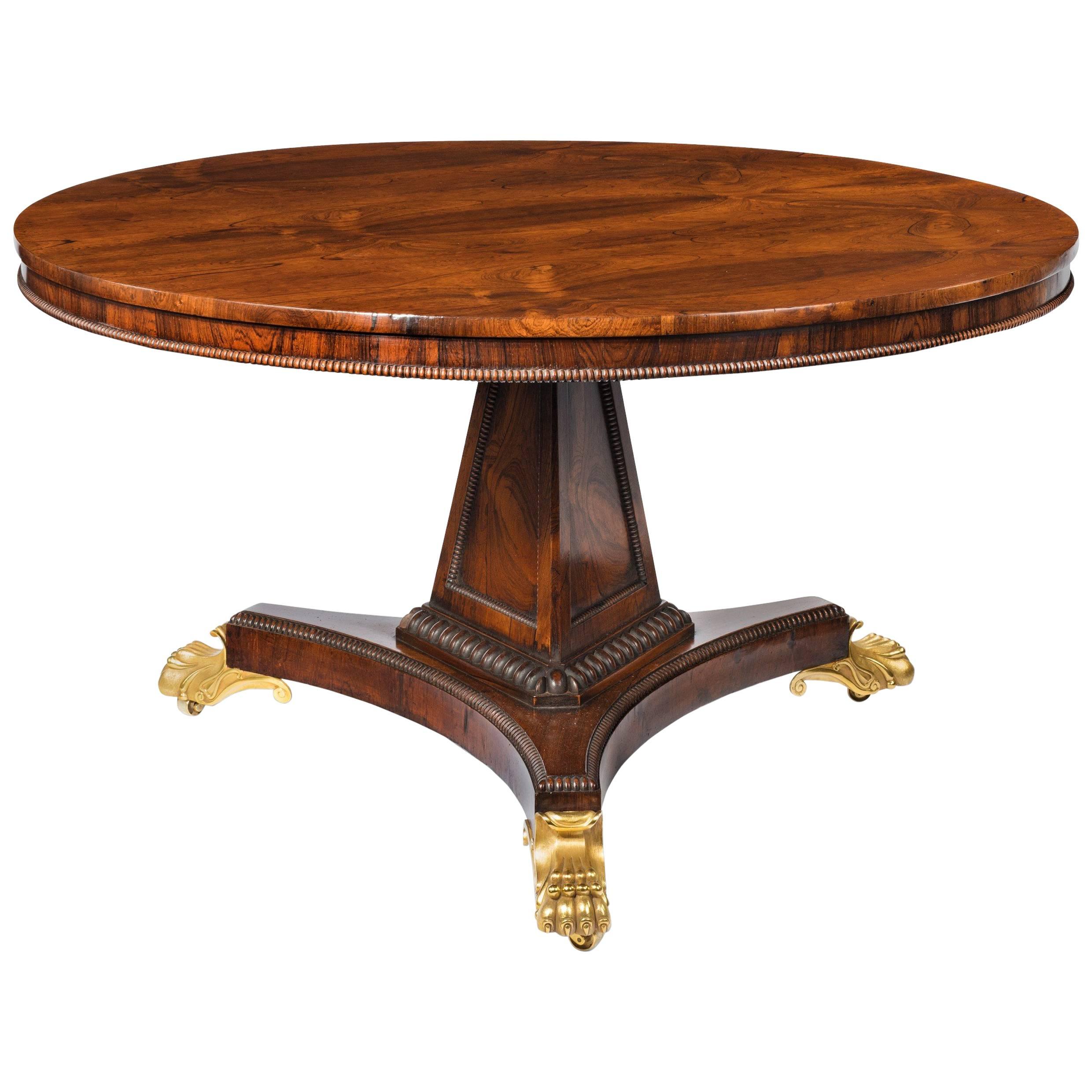 Extremely Fine Regency Rosewood Centre/Breakfast Table