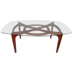 Mid-Century Sculptural Elongated "Compass" Dining Table by Adrian Pearsall
