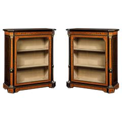 Fine Pair of 19th Century Antique Pier Cabinets