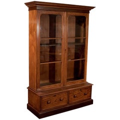 Antique Large Display Bookcase Cabinet Mahogany, Victorian, circa 1860