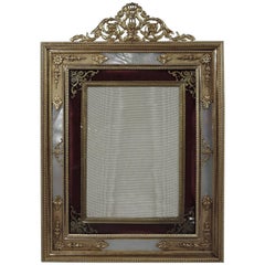 Antique French Gilt Bronze and Mother of Pearl Picture Frame
