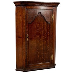 Antique Oak Corner Cabinet Wall Cupboard Quality English Georgian, circa 1780 7