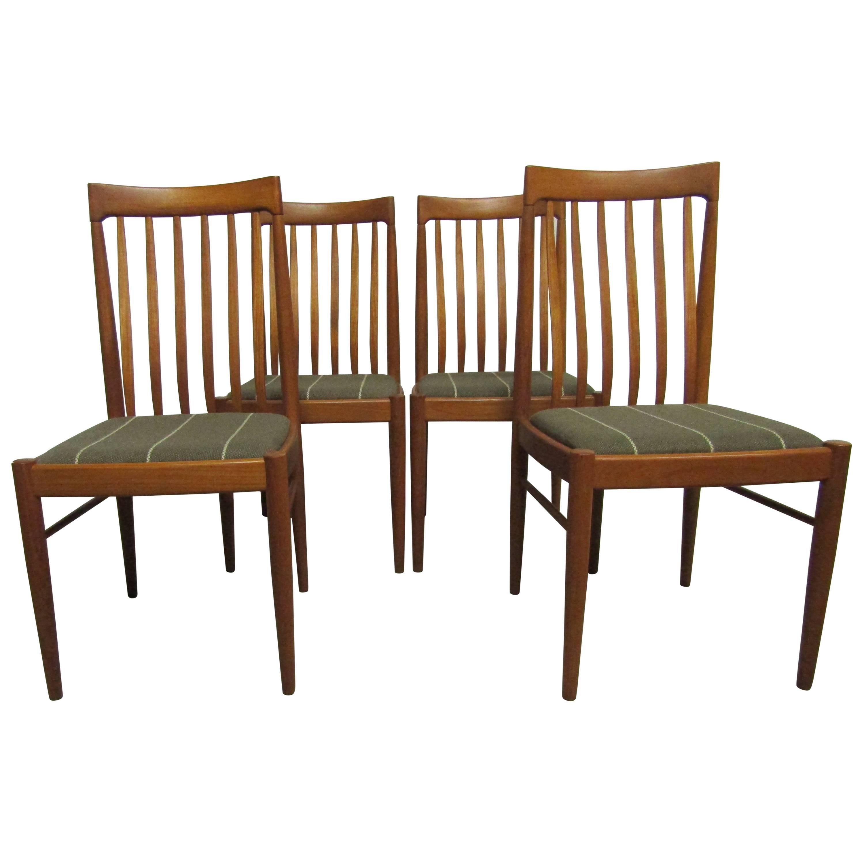 Set of Four Exquisite Teak Dining Chairs, H.W. Klein for Bramin Mobler, Denmark For Sale