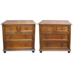 Matching Pair of Antique Oak Chest Draws