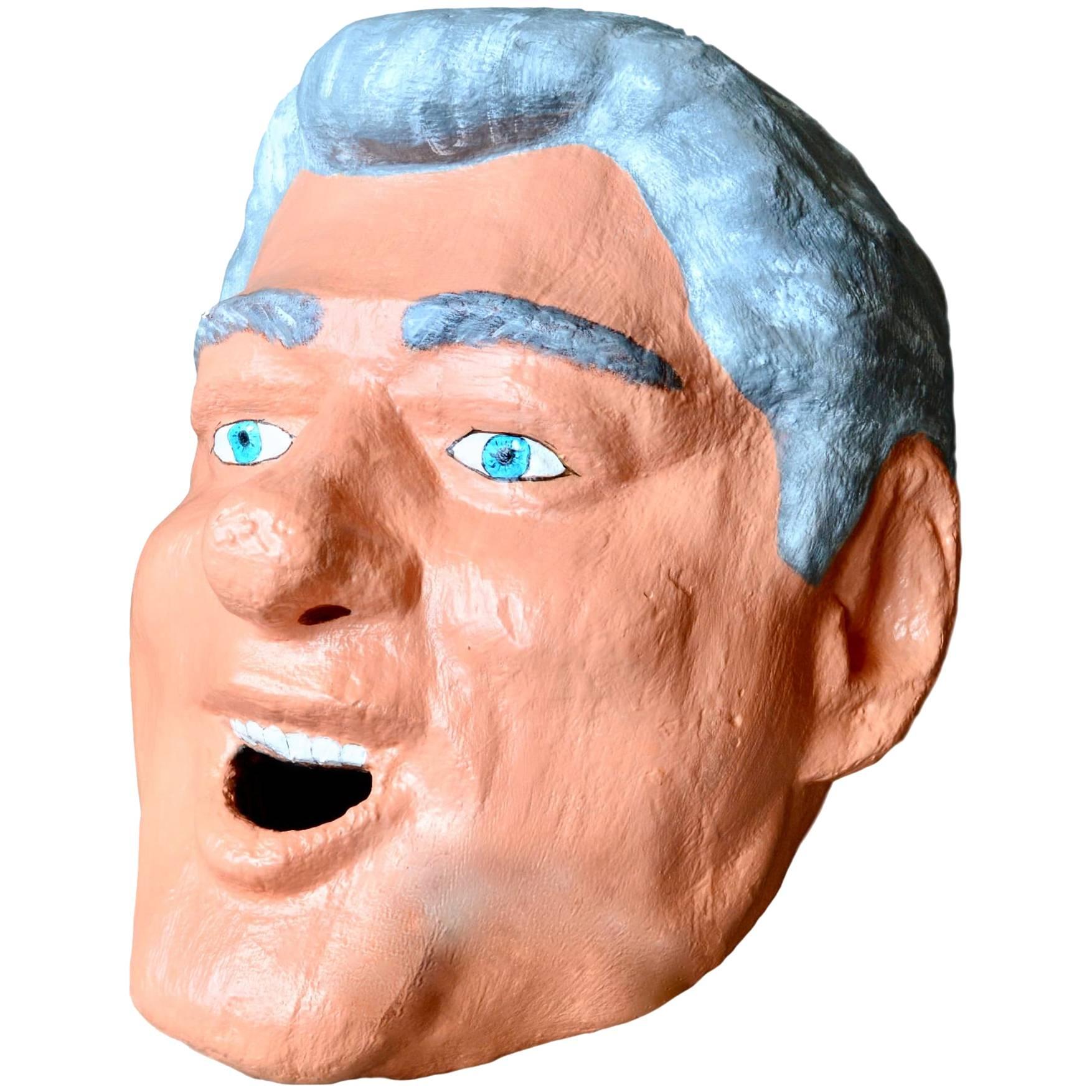 Monumental Bill Clinton Sculptural Head For Sale