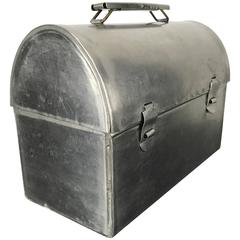 Handcrafted Stainless Steel Machine Age Dome Lunch Box / Container 1