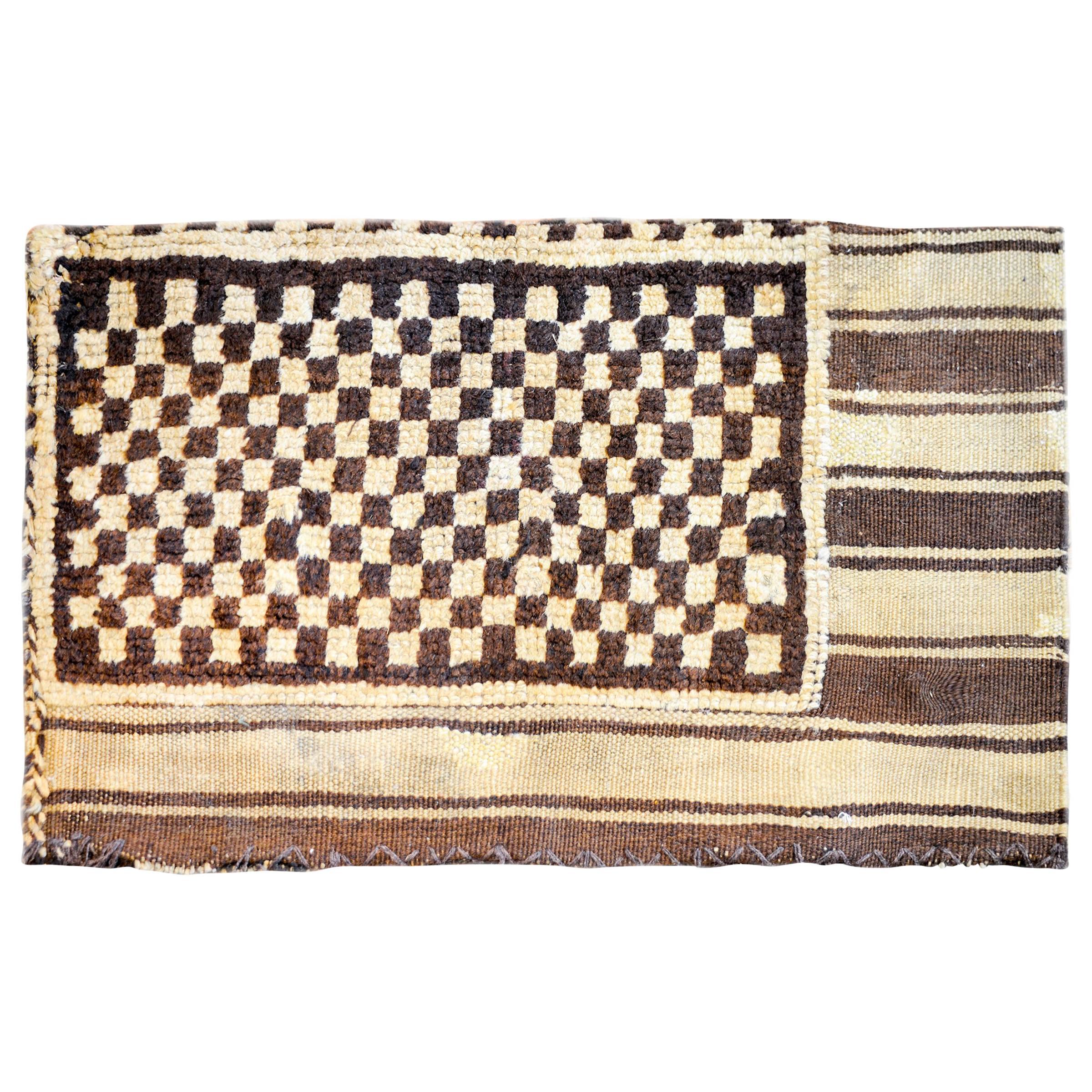 Bold Early 20th Century Gabbeh Grain Bag For Sale